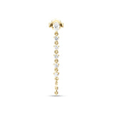 Diamond Pear Rock Goddess Earring