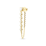 Diamond Pear Rock Goddess Earring