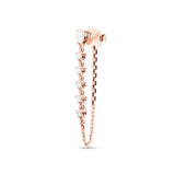 Diamond Pear Rock Goddess Earring