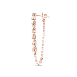 Diamond Pear Rock Goddess Earring