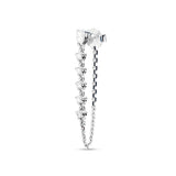 Diamond Pear Rock Goddess Earring