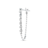 Diamond Pear Rock Goddess Earring