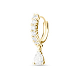 Pear Diamond Embrace Huggie Earring