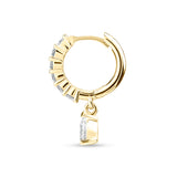 Pear Diamond Embrace Huggie Earring