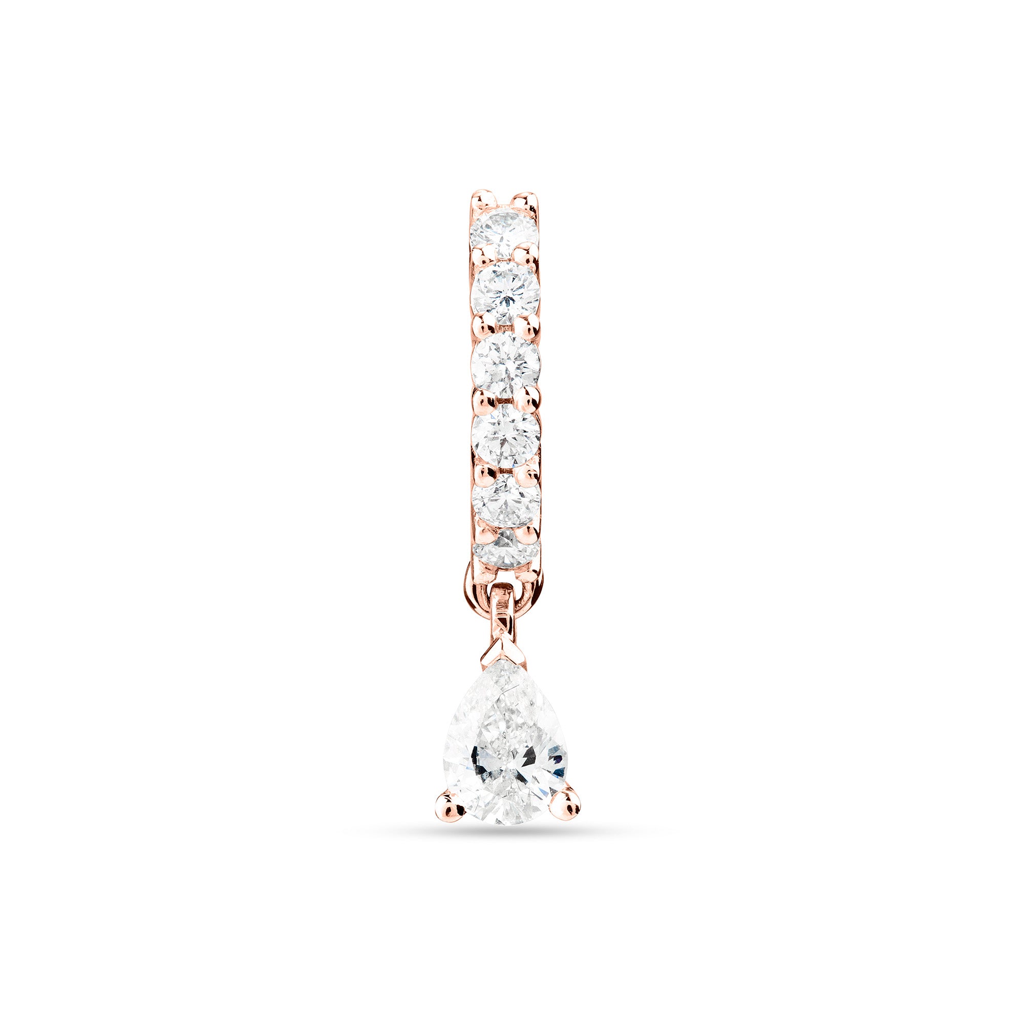 Pear Diamond Embrace Huggie Earring