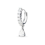 Pear Diamond Embrace Huggie Earring