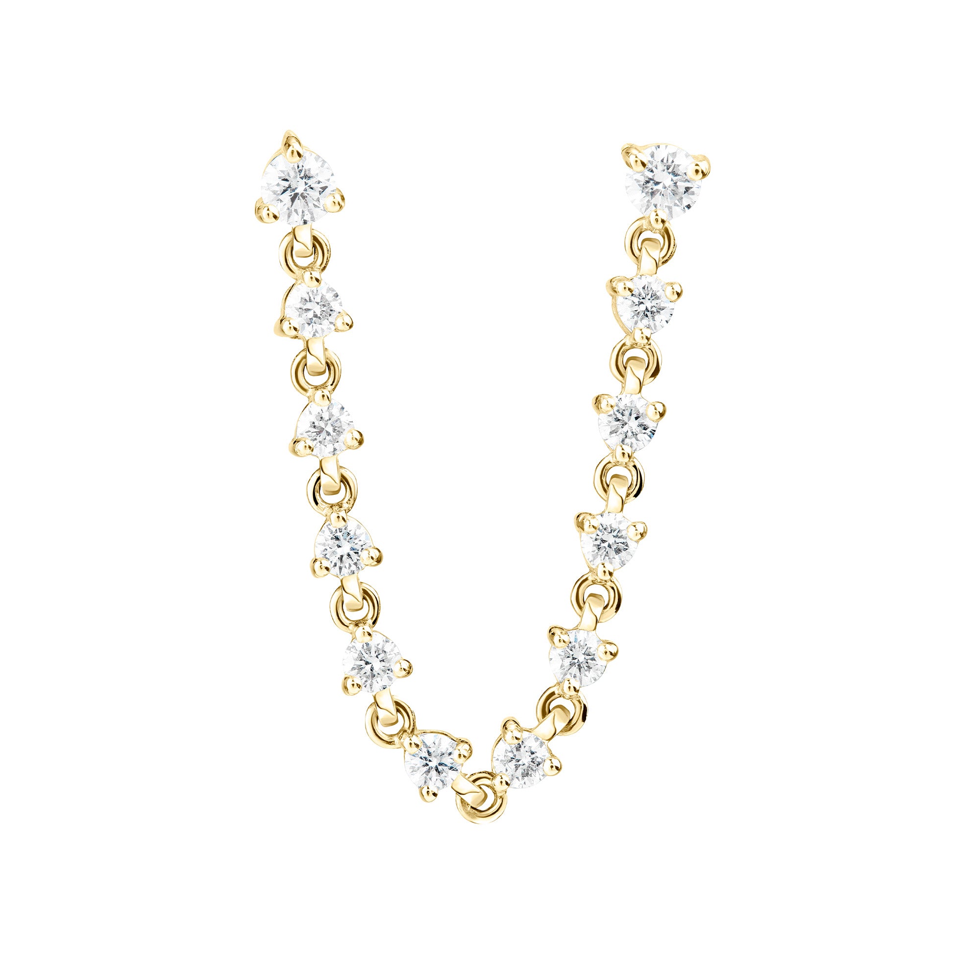 The Double Diamond Rock Goddess Earring