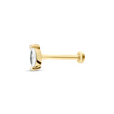 Marquise Diamond Earring 6x3mm