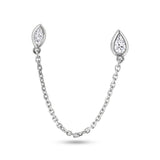 The Double  Bezel Marquise and Pear chain