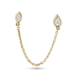 The Double  Bezel Marquise and Pear chain
